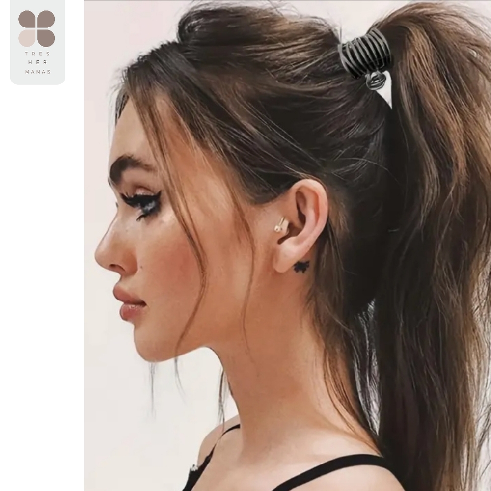 Gun Metal Claw Clip for Updo Hairstyle
